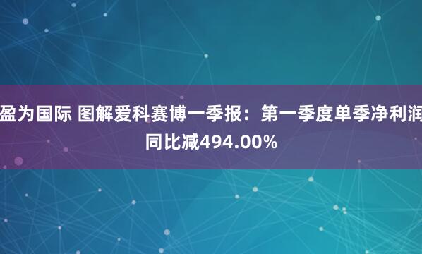 盈为国际 图解爱科赛博一季报：第一季度单季净利润同比减494.00%